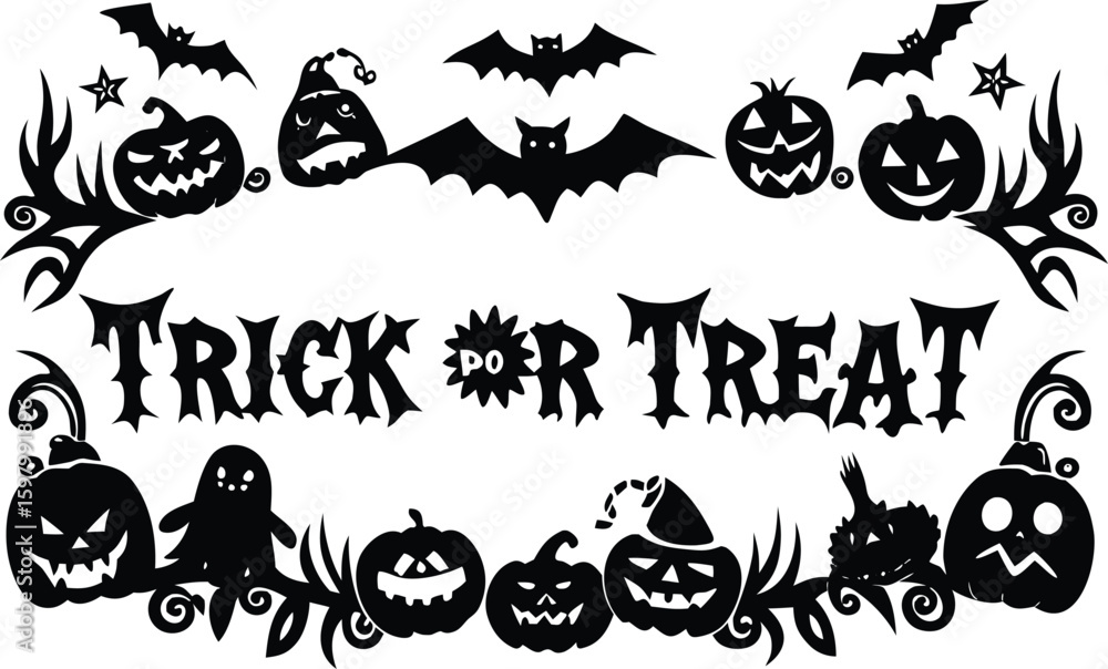 Fototapeta premium set of halloween icons