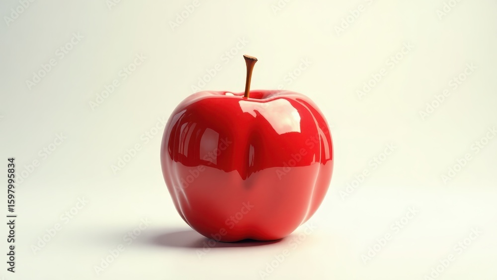 Obraz premium Polished red ornament against a plain background.