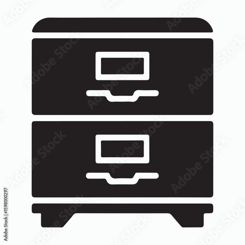 Drawer Filing Cabinet Icon editable