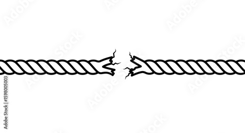 A modern flat vector illustration of a tug-of-war concept