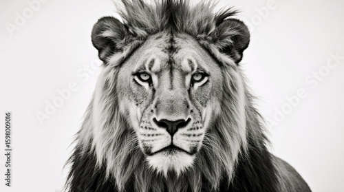 lion black and white image