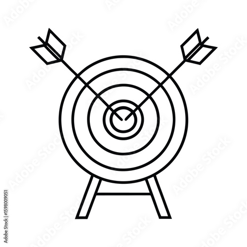 Target with Arrows Accuracy and Achievement Concept