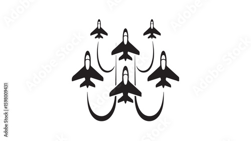 Aerial Formation of Airplanes in Flight Display