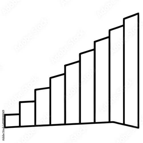 Signal Strength Staircase Ascending Bar Chart