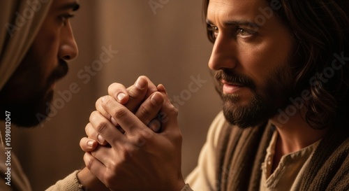 Sincere fellowship reflected through clasped hands and heartfelt gazes