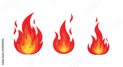 Fiery flames dancing vividly evoking warmth and energy in a dynamic composition