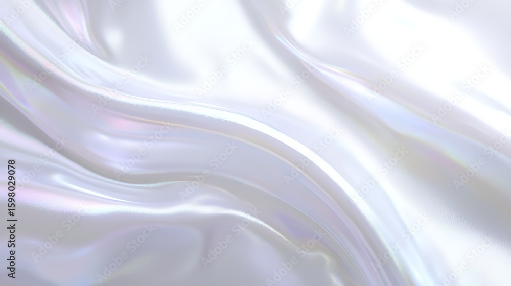 Obraz premium Smooth Flowing Satin Fabric Background with Subtle Iridescent Sheen Detail