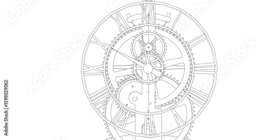 clock graphic symbol 3d illustration	
