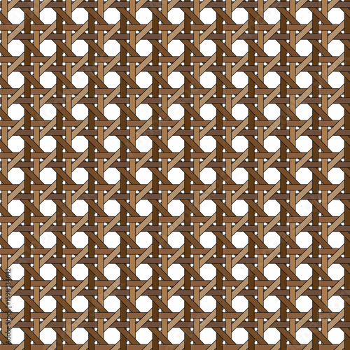 brown basketweave lattice pattern with black outline