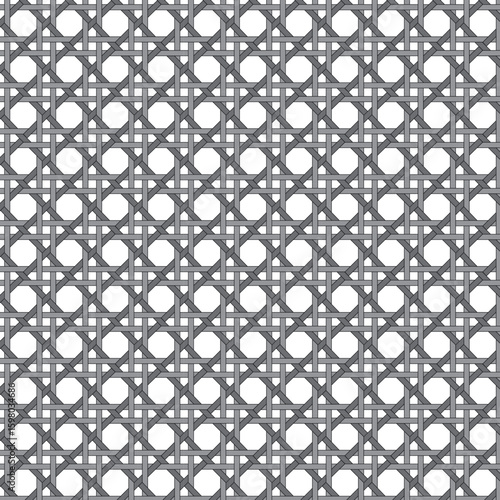 gray basketweave lattice pattern with black outline on white background