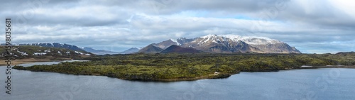 Iceland Panoramic Landscape View with Clear Skyline