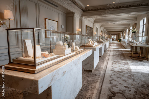elegant jewelry store showcasing exquisite gemstones and meticulous craftsmanship involved
