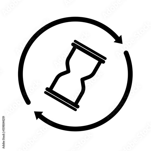 time hourglass cycle - vector icon