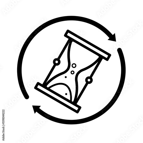 time hourglass cycle - vector icon