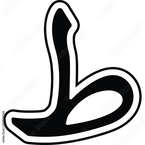 Arabic Letter Tha Outline Vector Calligraphy Design