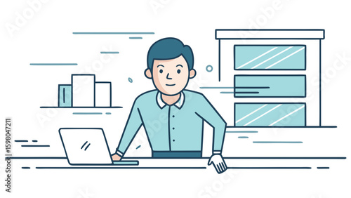 Remote Work and Productivity Vector Illustrations – Office and Freelance Professionals