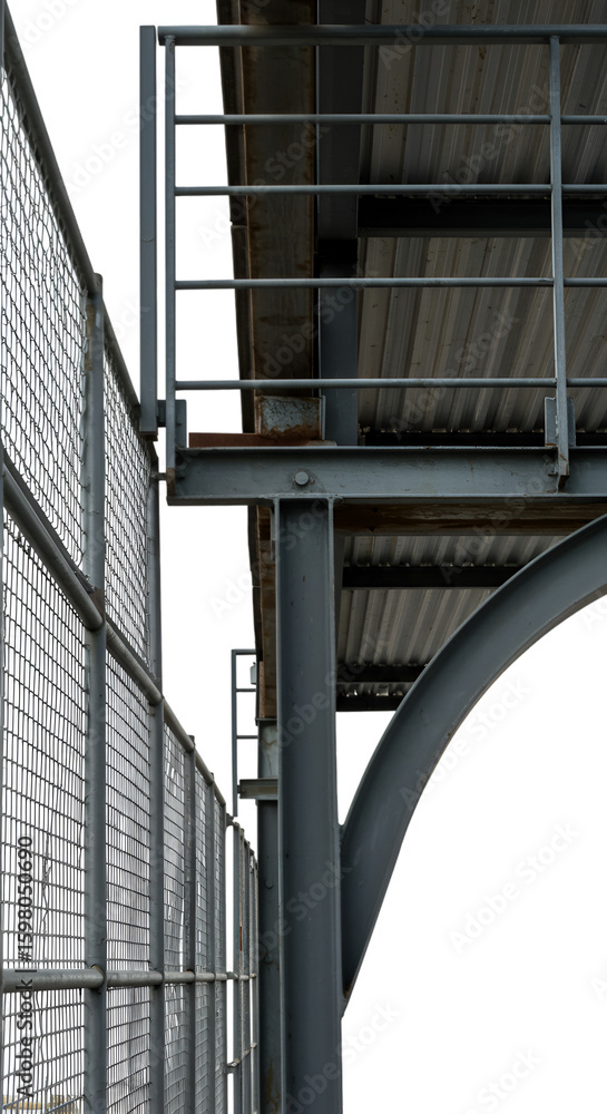 Fototapeta premium Abstract Background Metal Structure With Fence