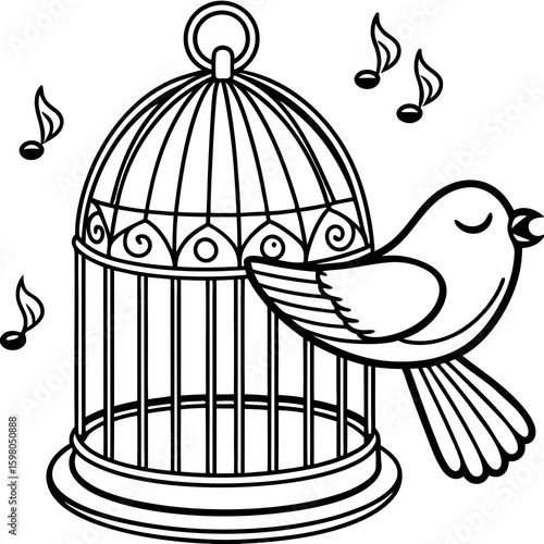 birds in cage