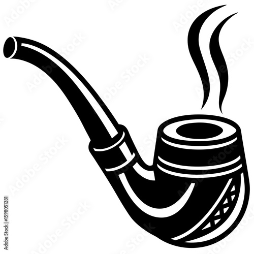 smoking pipe isolated on white background