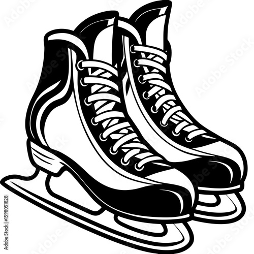 ice skates vector