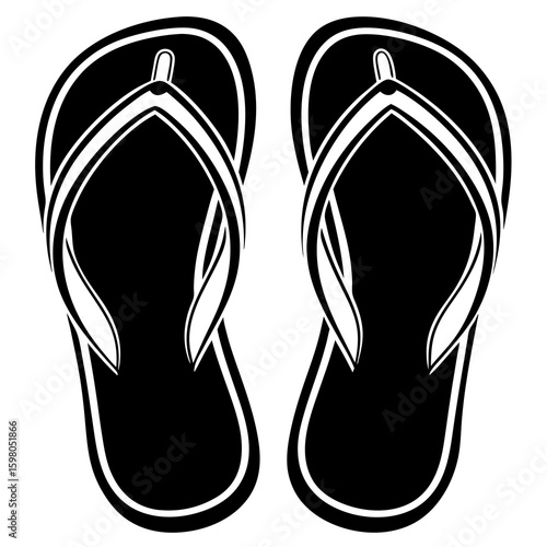 black flip flops