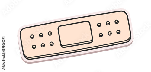 Adhesive patch retro sticker design