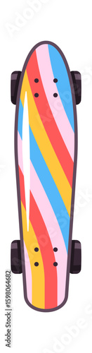 Colorful skateboard street riding board