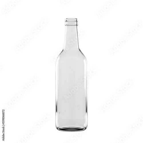 Wallpaper Mural Empty Clear Glass Bottle Isolated on Transparent Background Torontodigital.ca