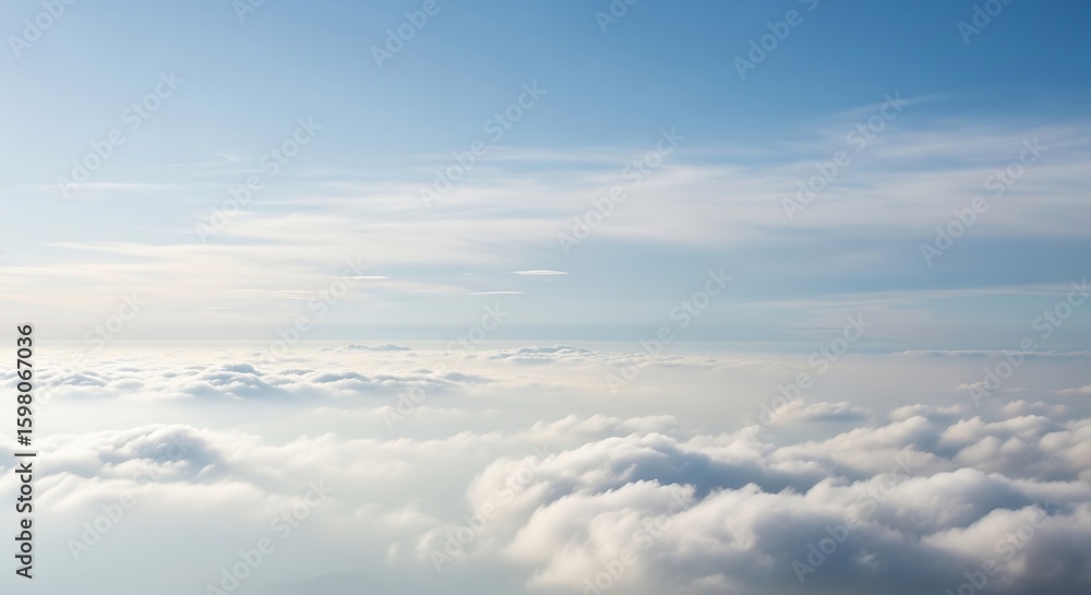 Above the Clouds: A Peaceful Sky Portrait Above the Clouds: A Peaceful Sky Portrait