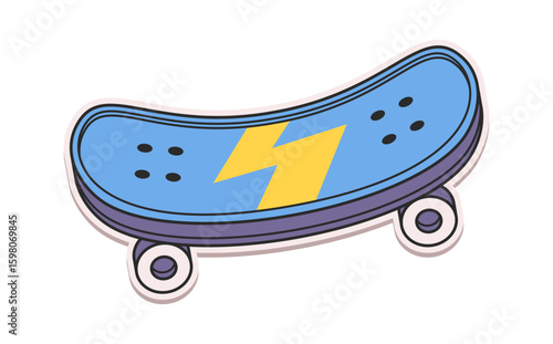 Skateboard sport equipment retro sticker