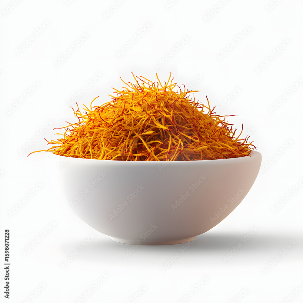 Fototapeta premium Precious Saffron Threads in a white Bowl