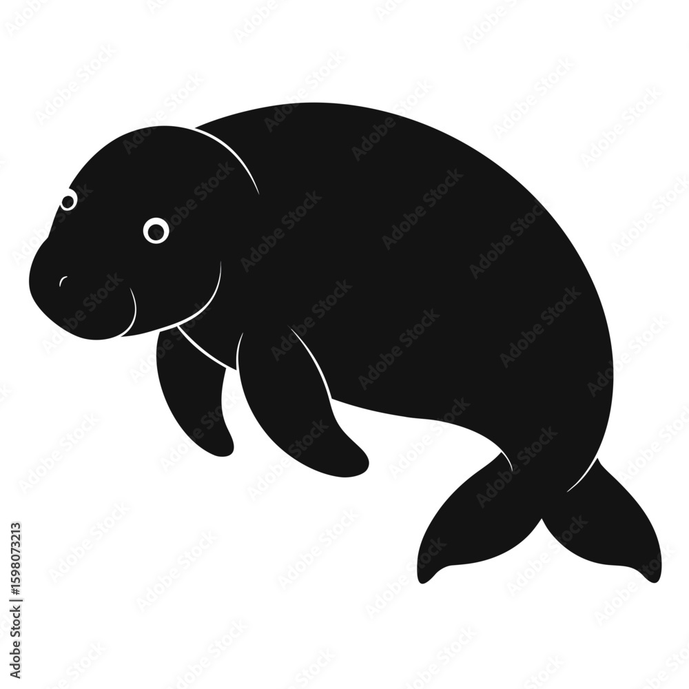 Obraz premium Manatee on white background