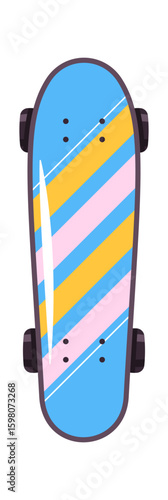 Modern sportive skateboard striped design