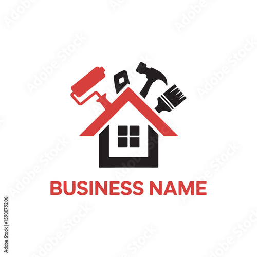 Unique house construction logo Modern and minimalist vector and abstract logo