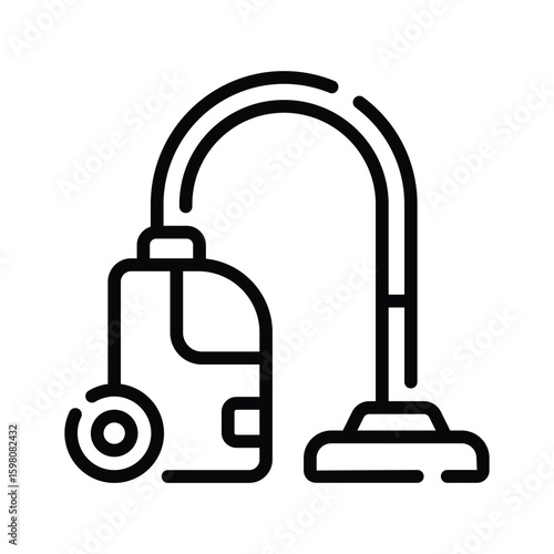 Handy outline style icon of home vacuum cleaner