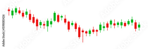 Candlestick Chart Pattern – Stock Market Trading Graph. Vector illustration.