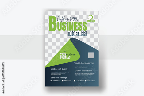 Modern Corporate Flyer Design Concept layout.