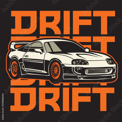 Car Vector Illustration For Conceptual Design. Suitable for posters, stickers, t-shirt prints, and banners.	
