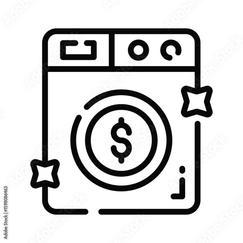 Premium linear icon of money laundering concept