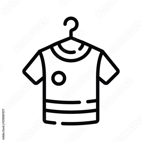 Modern outline style icon of shirt on hanger