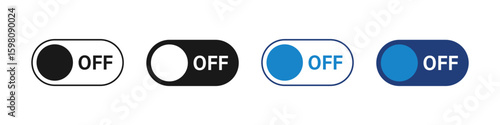 Switch Toggle Off Button Icon. Vector Symbol, Logo