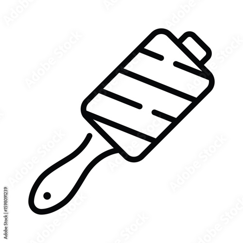 Handy linear icon of sticky lint roller