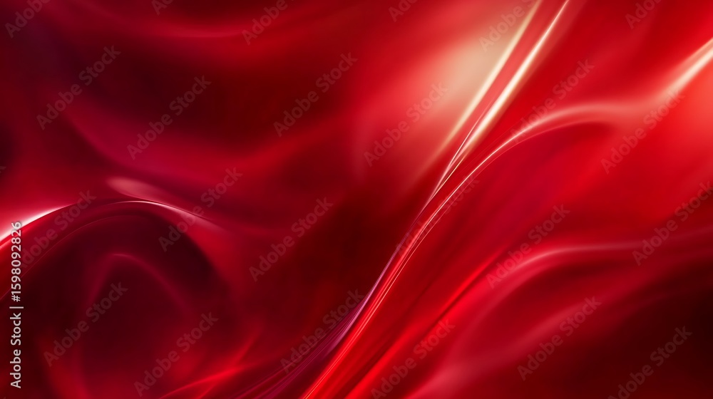 Obraz premium Abstract Wavy Pattern with Red Tone and Light Streaks Background