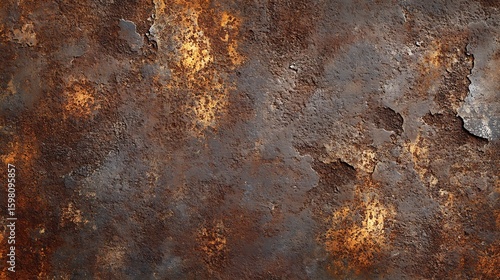 Rusty Metal Texture Dark Brown and Orange Grungy Surface Background