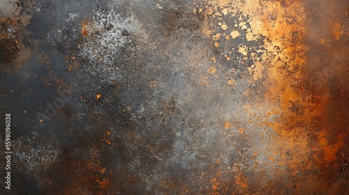 Abstract Dark Texture with Rust and Gold Accents for Backgrounds