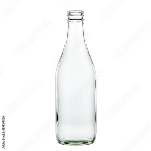 Wallpaper Mural Photo of a clear glass bottle with empty space on a black background Torontodigital.ca