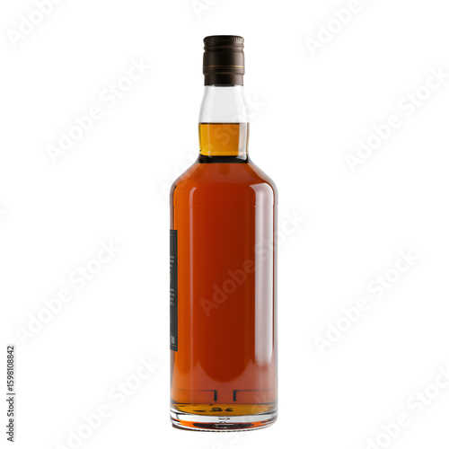 Photo of a Whiskey Bottle on a Black Background