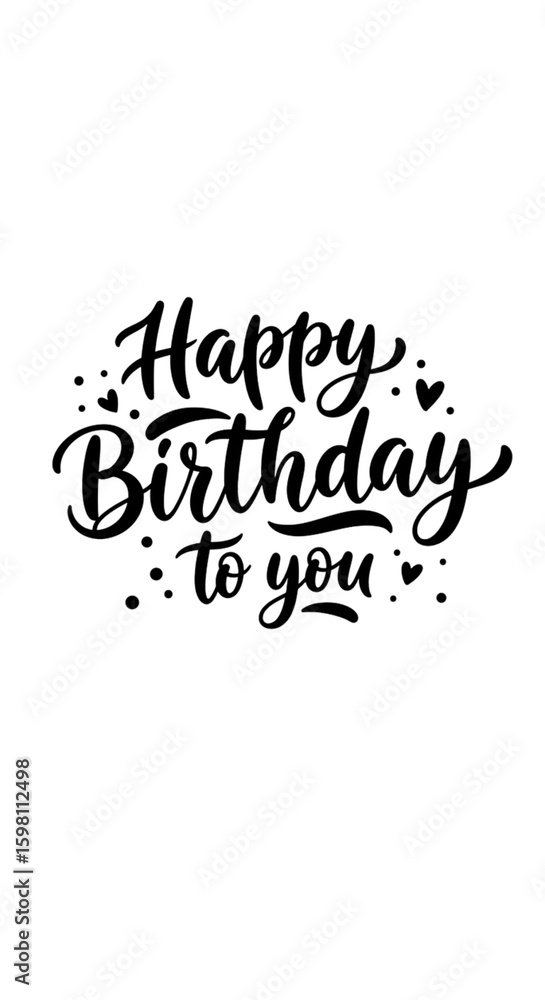 Fototapeta premium Happy Birthday to You Illustration PNG