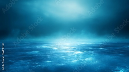 Ocean Water and Fog Creating Moody Scene of Mystery and Drama