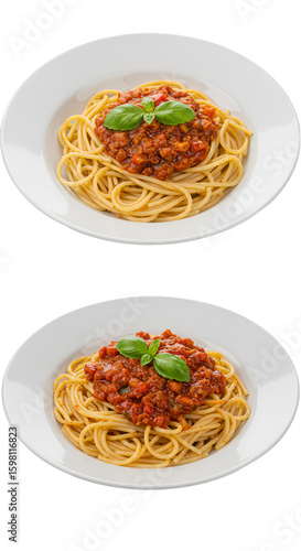Photo of Delicious Spaghetti with Meat Sauce and Basil